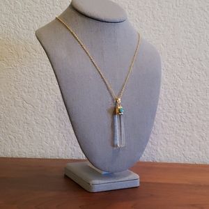 🧡 Quartz & Turquoise Gold Necklace